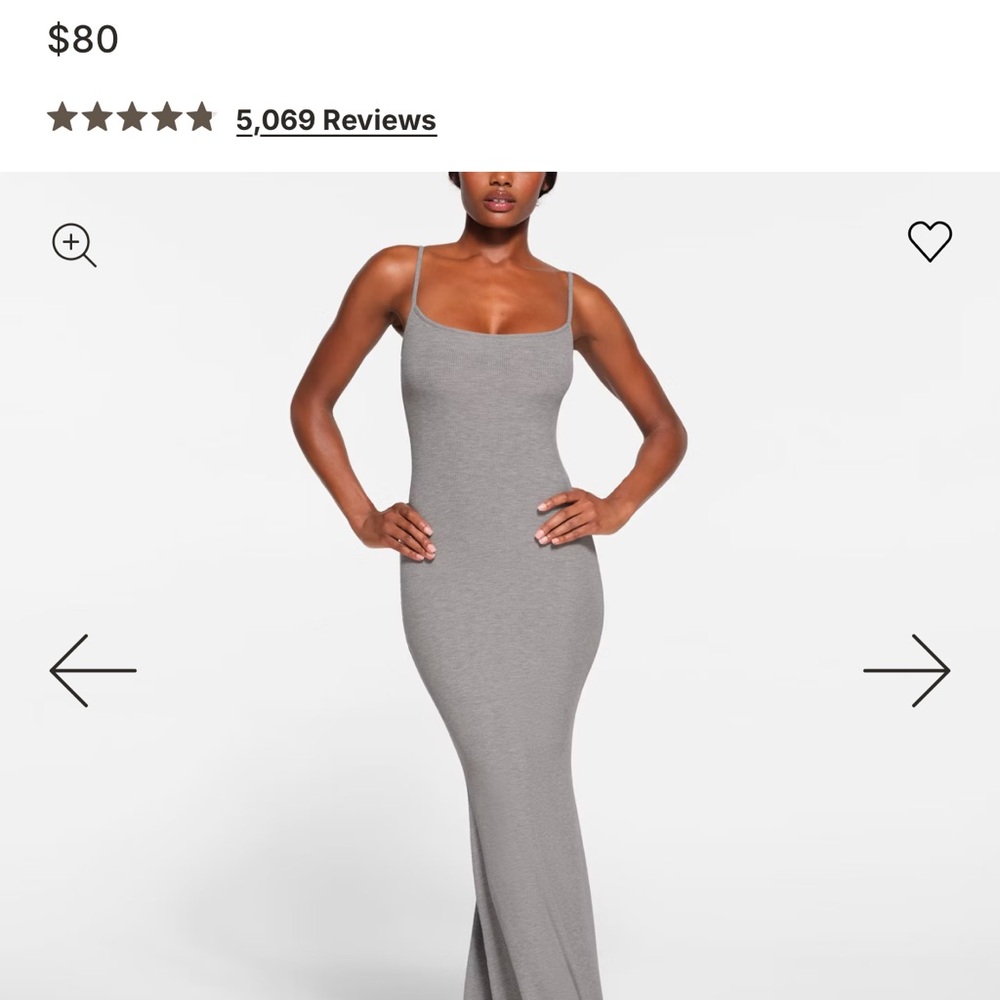 Skims soft lounge long slip dress